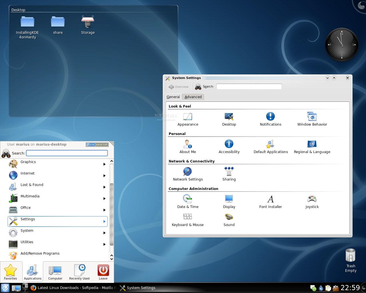 area de trabalho kde3