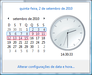 Organização semanal de uma disciplina